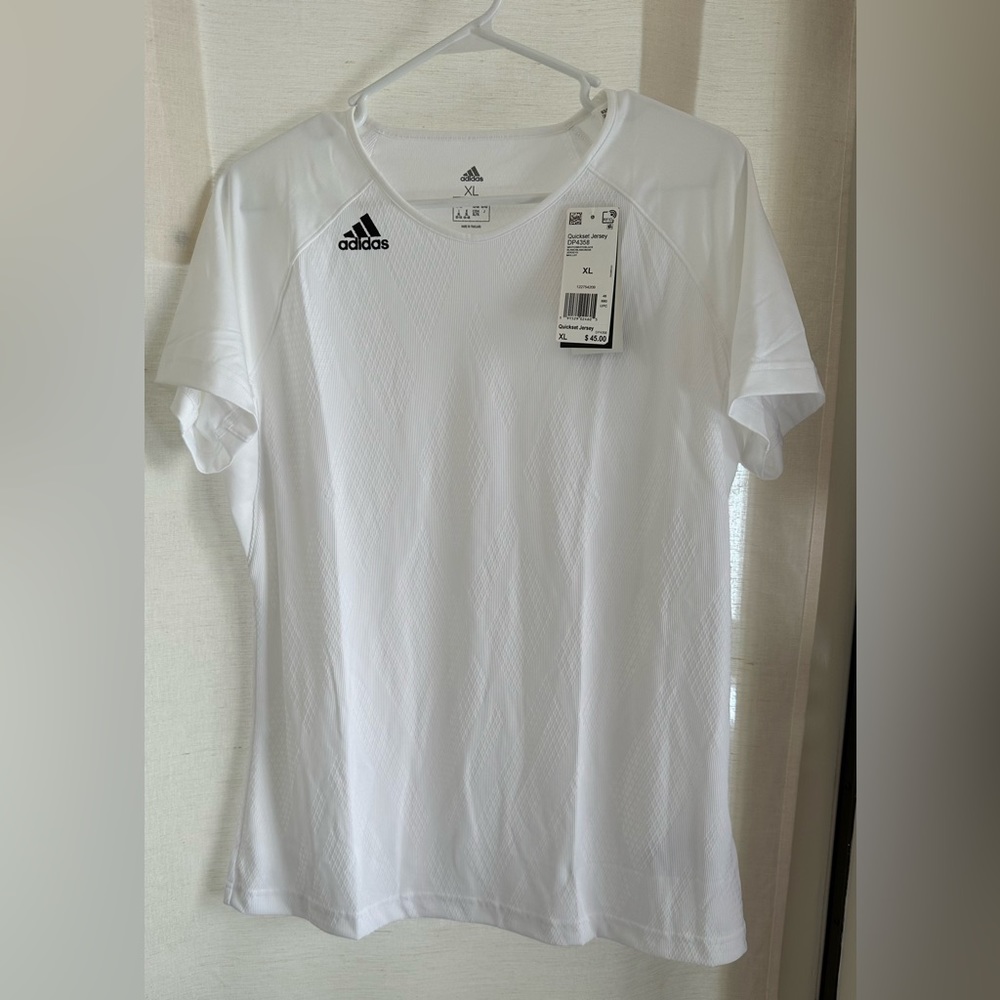 Adidas Women's White Quickset Volleyball Jersey Size XL  DP4358 NWT